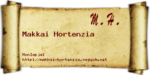 Makkai Hortenzia névjegykártya